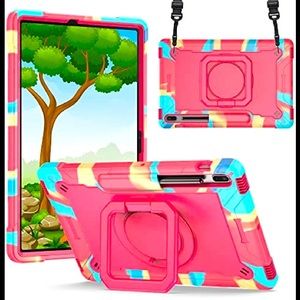 Galaxy Tablet 360 S8 Plus Case S7 FE 5G 12.4" SM-T738 Shockproof Rainbow